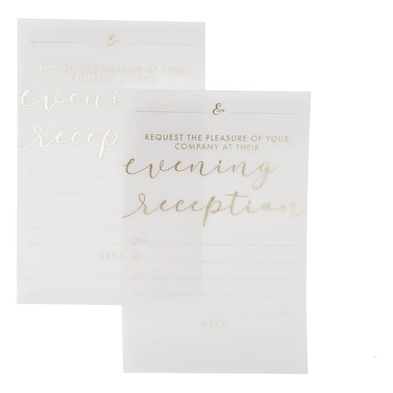 Gold Vellum Evening Invitations 20 Pack image number 1