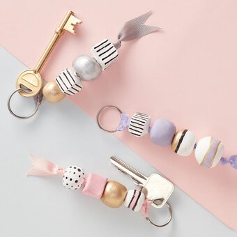 How to Make Clay Bead Keyrings