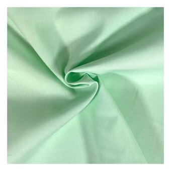Mint Polycotton Fabric by the Metre