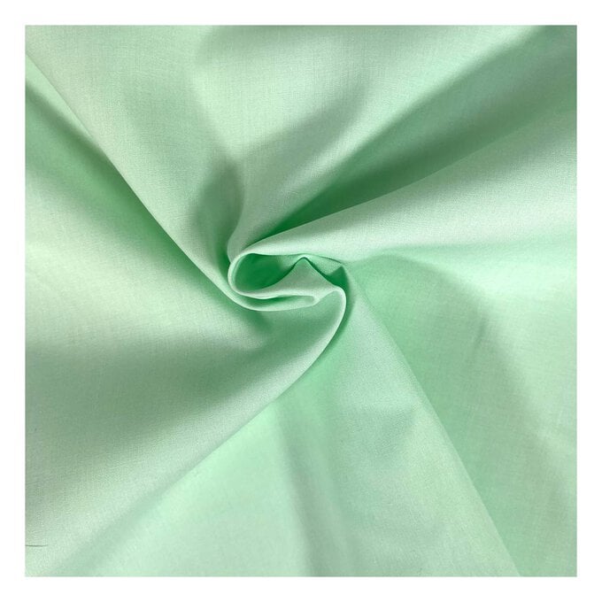 Mint Polycotton Fabric by the Metre image number 1