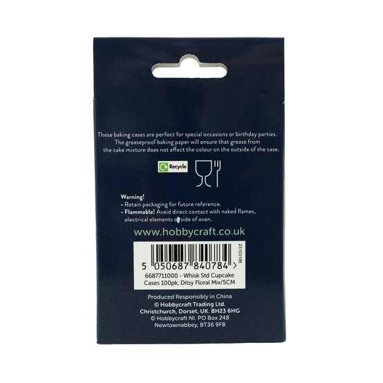 Whisk Ditsy Floral Mix Cupcake Cases 100 Pack image number 8