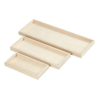Wooden Trays 3 Pack