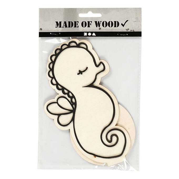 Decorate Your Own Seahorse Wooden Shape image number 1