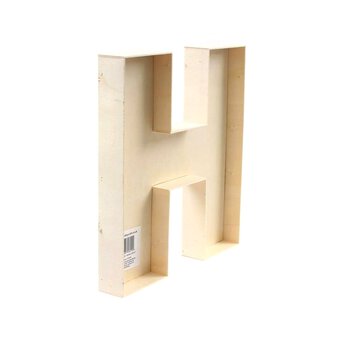 Wooden Fillable Letter H 22cm