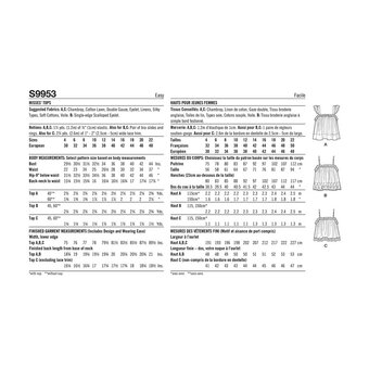 Simplicity Women's Tops  Sewing Pattern S9953 (R5 14-22)
