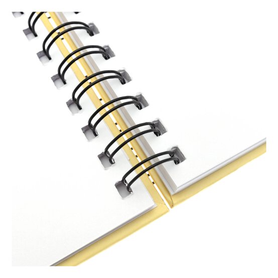 Spiral Bound Pastel Yellow Scrapbook 8 x 8 Inches image number 4