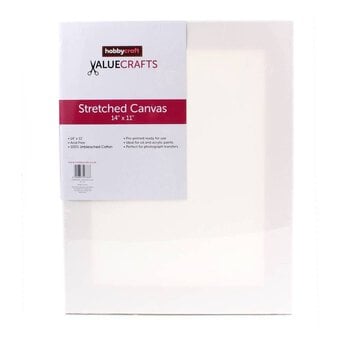 White Stretched Canvas 35.6cm x 28cm