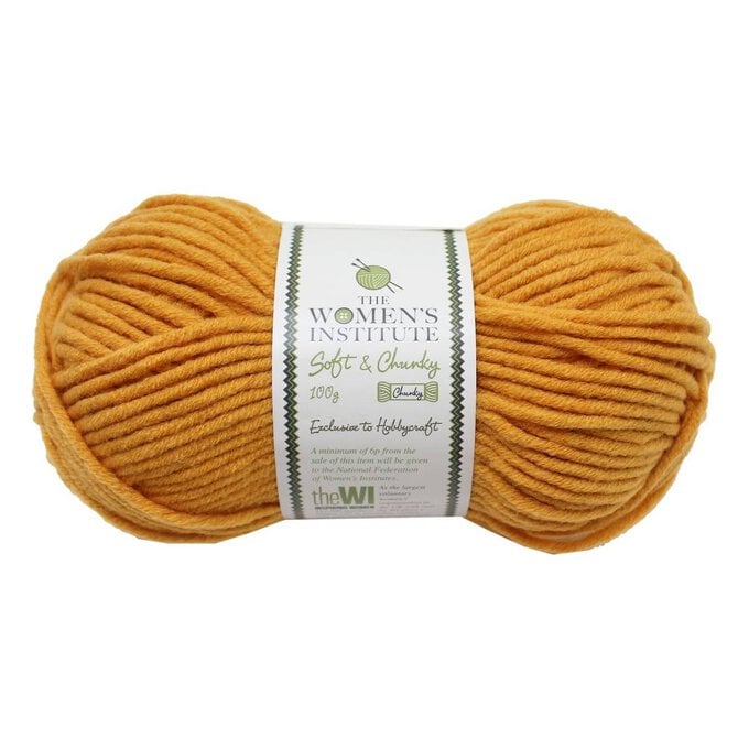 Women’s Institute Mustard Soft and Chunky Yarn 100g