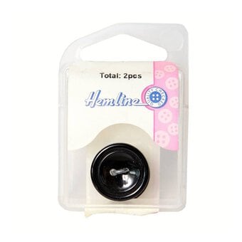 Hemline Black Basic Knitwear Button 2 Pack image number 2