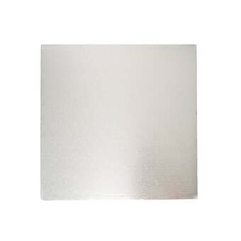Silver Square Double Thick Card Cake Board 11 Inches