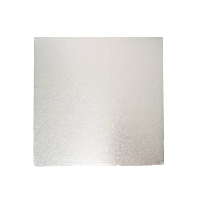 Silver Square Double Thick Card Cake Board 11 Inches image number 1