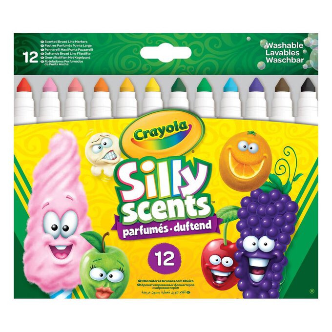 Crayola Silly Scents Broad Line Scented Markers 12 Pack image number 1