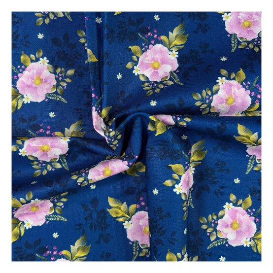 Nocturne Flora Eclipsed Petals Cotton Fabric by the Metre image number 1