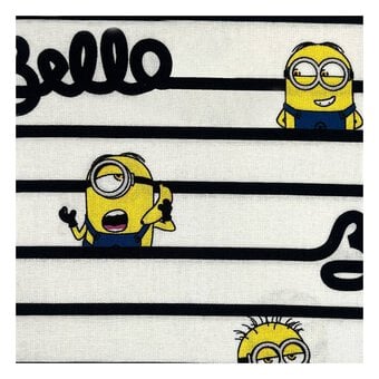 Striped Minions Cotton Fabric by the Metre image number 2