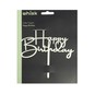 Whisk Silver Acrylic Happy Birthday Cake Topper image number 3