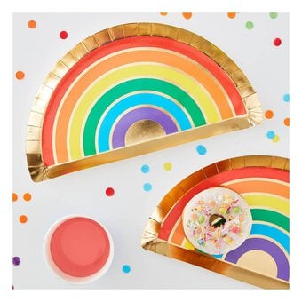 Ginger Ray Over The Rainbow Paper Plates 8 Pack
