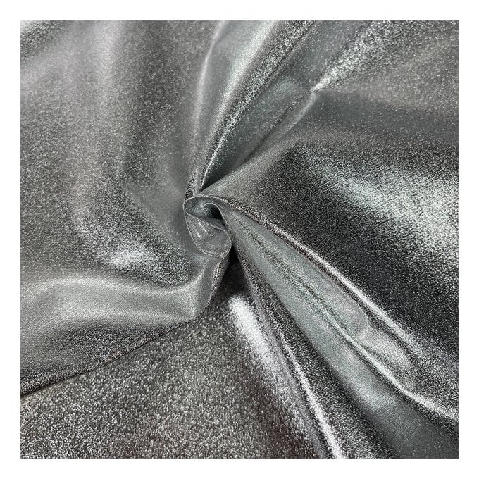 Metallic Silver PVC Fabric by the Metre image number 1