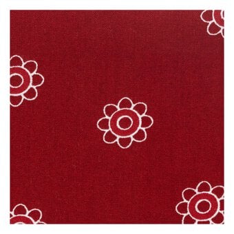 Red Flower Single Cotton Fat Quarter image number 3