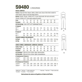 Simplicity Women's Jumpsuit Sewing Pattern S9480 (H5 6-14)
