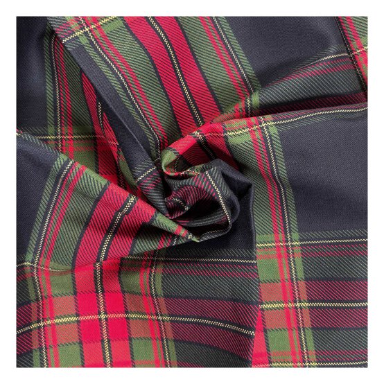 Red Tartan Cotton Fabric by the Metre image number 1