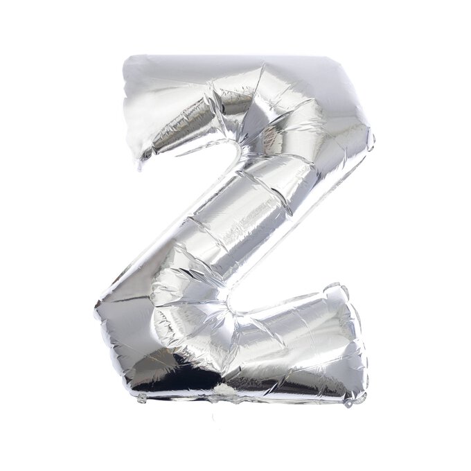Extra Large Silver Foil Letter Z Balloon image number 1