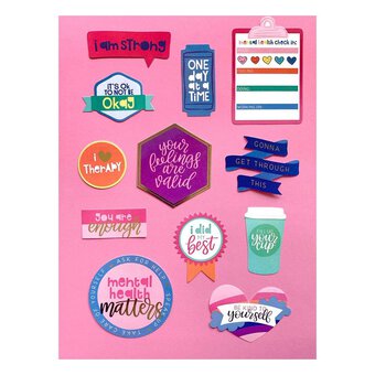 Paper House Bright Self Care Die-Cut Stickers 48 Pack