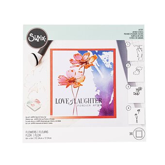 Sizzix Flowers Layered Stencil Set 4 Pack image number 3