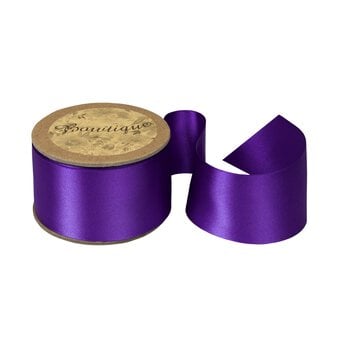 Purple Double-Faced Satin Ribbon 36mm x 5m