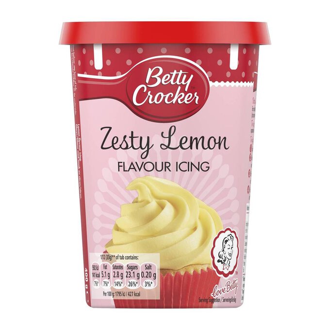 Betty Crocker Zesty Lemon Icing 400g image number 1