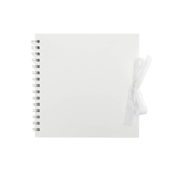 Spiral Bound White Scrapbook 8 x 8 Inches image number 1
