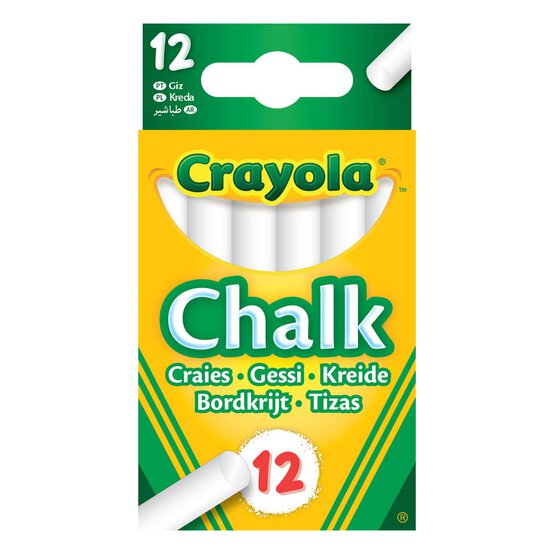 Crayola Kids White Anti-Dust Chalk Sticks 12 Pack