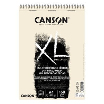 Canson Sand Grain Natural Mixed Media Paper A4 40 Sheets
