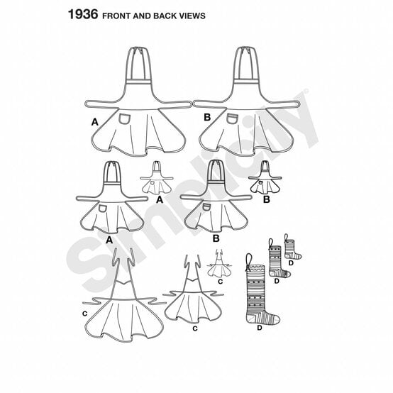 Simplicity Apron and Stocking Sewing Pattern 1936 image number 3