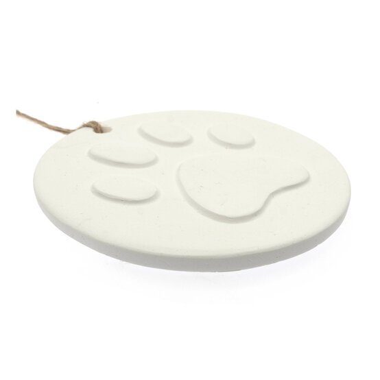 Hanging Ceramic Paw Print Decoration 9.5cm image number 4