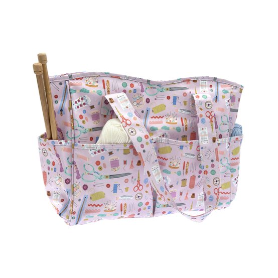 Lilac Sewing Notions Craft Bag with Pockets  image number 2