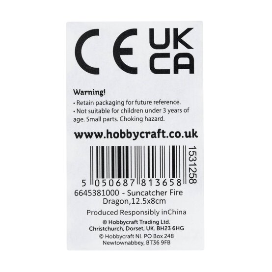 Fire Dragon Plastic Suncatcher image number 7