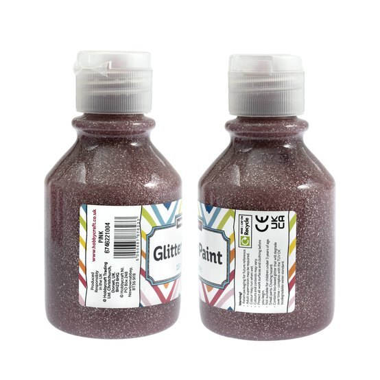 Pink Glitter Paint 150ml image number 5