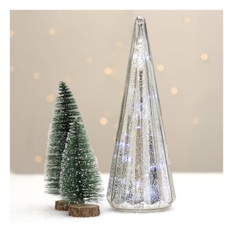 Silver Tree with LED Lights 30cm