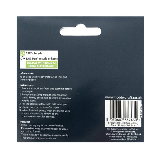 Flowers Tattoo Cling Stamp image number 5