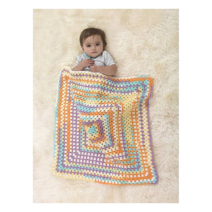 FREE PATTERN Lion Brand Ice Cream Big Scoop Happy Colours Baby Afghan
