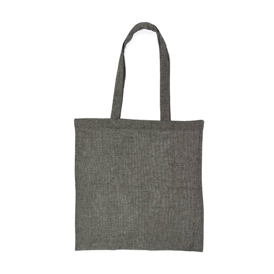 Grey Cotton Tote Shopping Bag 40cm x 38cm image number 2