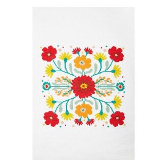 FREE PATTERN DMC Mixed Floral Tile Cross Stitch 0189