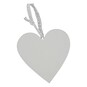 White Wooden Heart Decoration 10cm image number 1