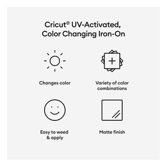 Cricut Yellow UV-Activated Colour-Changing Iron-On 12 x 19 Inches image number 5