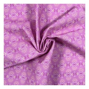 Island Haven Mauve Mirage Cotton Fabric by the Metre