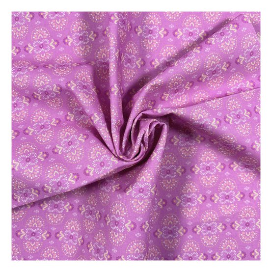 Island Haven Mauve Mirage Cotton Fabric by the Metre image number 1
