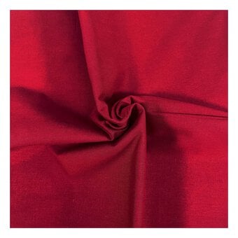 Ruby Red Organic Premium Cotton Fabric by the Metre