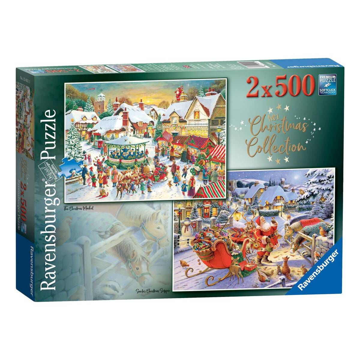 Ravensburger Christmas Collection Jigsaw Puzzles 500 Pieces 2 Pack