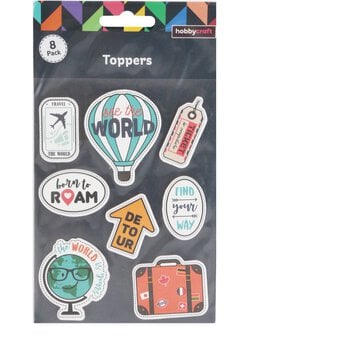 Travel The World Chipboard Stickers 8 Pack image number 3