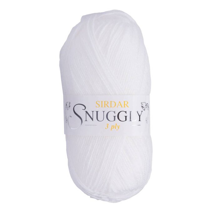 Sirdar White Snuggly 3 Ply Yarn 50g image number 1